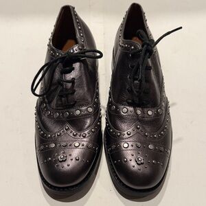 Coach Metallic Studded Leather Oxfords